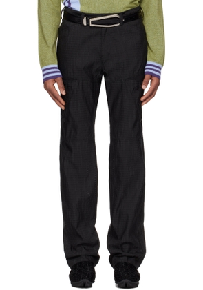 Kiko Kostadinov Black Inex Snap Trousers