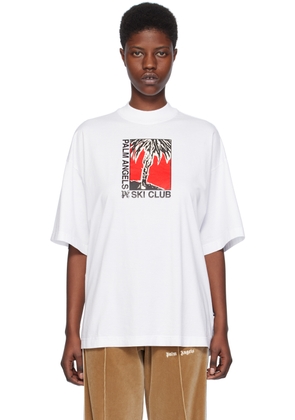 Palm Angels White 'Ski Club' T-Shirt