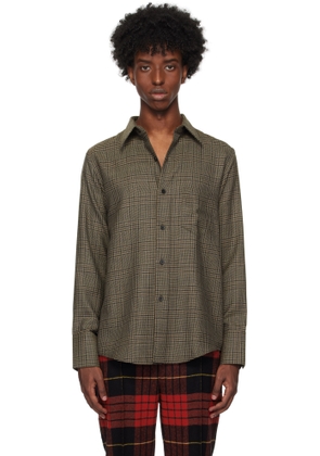 Ernest W. Baker Brown Check Classic Shirt