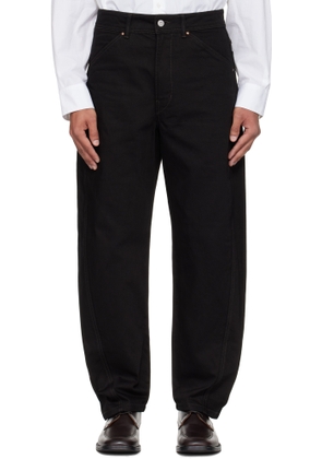 LEMAIRE Black Twisted Workwear Jeans