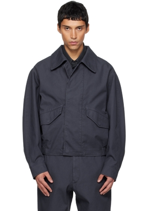 LEMAIRE Navy Boxy Blouson Jacket
