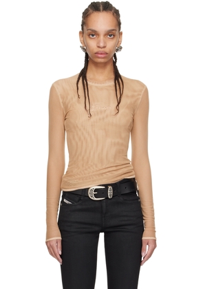 GUESS USA Beige Faded Long Sleeve T-Shirt