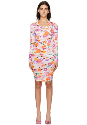 MSGM White Print Minidress