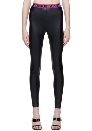 Versace Jeans Couture Black Jacquard Leggings