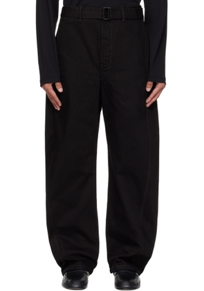 LEMAIRE Black Twisted Belted Jeans