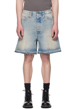 HOPE Blue Wide-Leg Skid Denim Shorts