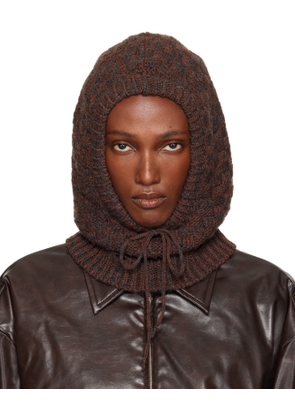 MM6 Maison Margiela Brown Wool Blend Hood