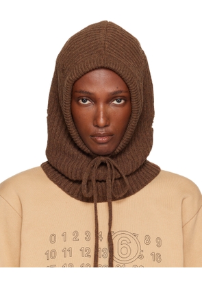 MM6 Maison Margiela Brown Wool Hood