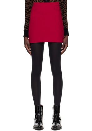 Ernest W. Baker Red Two-Pocket Miniskirt