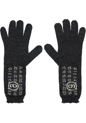 MM6 Maison Margiela Gray Wool Gloves