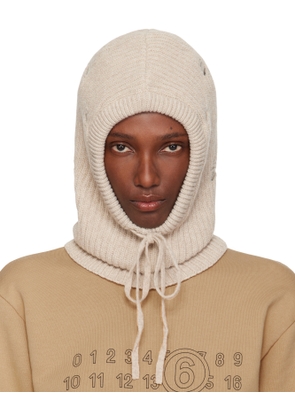 MM6 Maison Margiela Beige Wool Hood