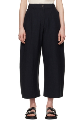 Studio Nicholson Navy Chalco Trousers