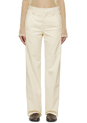 Rier Off-White Creased Trousers