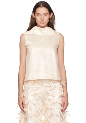 SUPER YAYA Off-White Tatiana Bateau Tank Top