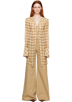 JUNEYEN Tan Check Shirt