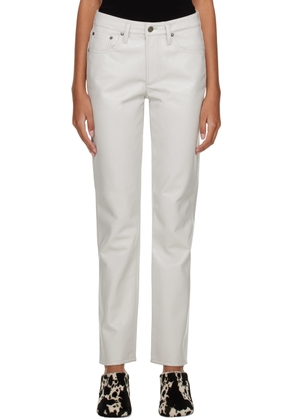 AGOLDE Gray Lyle Leather Pants