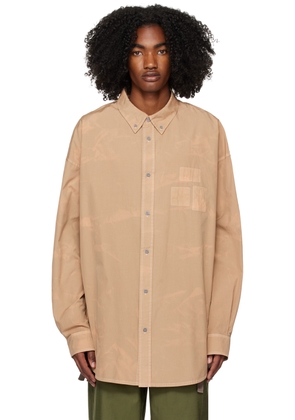 A. A. Spectrum Beige Dressen Shirt