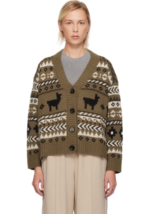 Weekend Max Mara Brown Ovatta Cardigan