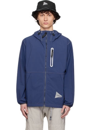and wander Blue Gramicci Edition Brushed Nylon Jacket