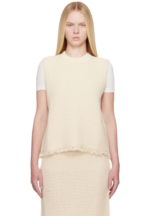 Studio Nicholson Off-White Fray Knit Vest
