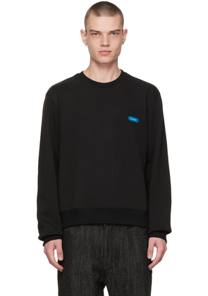 Solid Homme Black Embroidered Sweatshirt