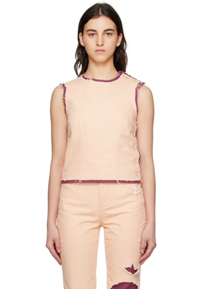Raf Simons Pink Doubled Denim Tank Top