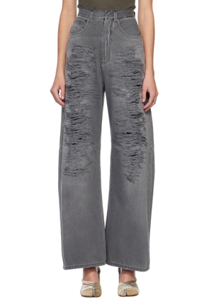 MM6 Maison Margiela Gray Lightweight 5 Pockets Jeans