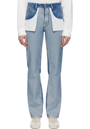 MM6 Maison Margiela Blue Straight-leg Jeans