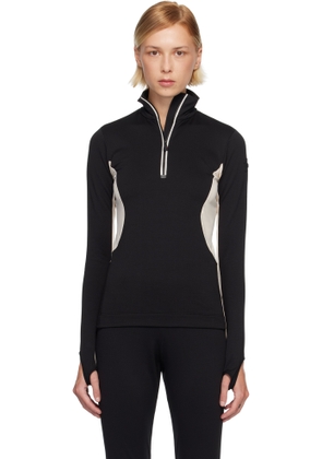 Moncler Grenoble Black Polartec Half-Zip Jacket