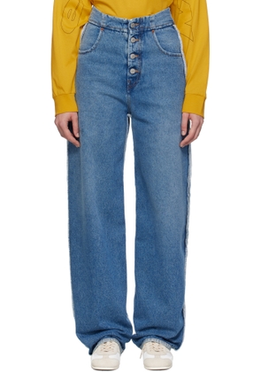 MM6 Maison Margiela Blue Raw Edge Jeans