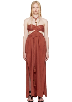 Isabel Marant Orange Justine Maxi Dress