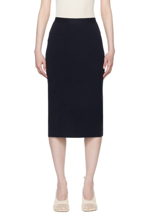 Bottega Veneta Navy Light Midi Skirt