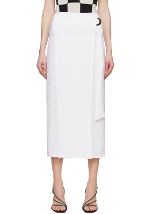 Max Mara White Beato Midi Skirt