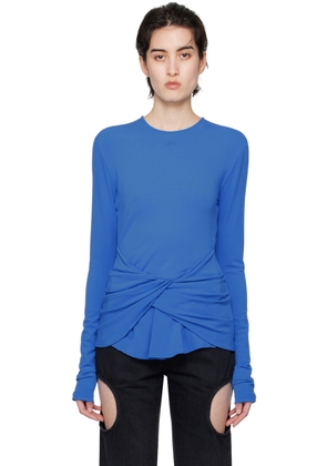 Off-White Blue Twist Long Sleeve T-Shirt