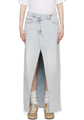 Ksubi Blue Relax Skyfall Denim Maxi Skirt