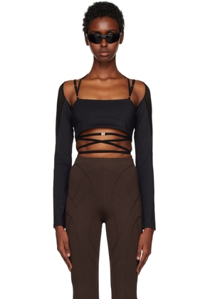 HELIOT EMIL Black Alike Long Sleeve Tank Top