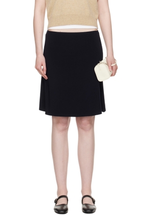 Sandy Liang Navy Lyon Midi Skirt