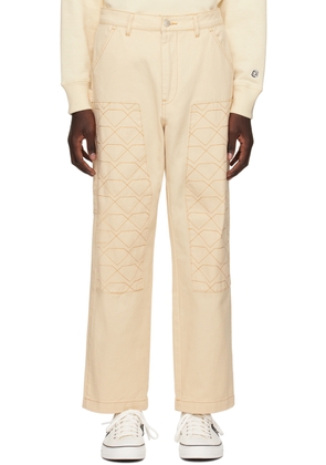 Billionaire Boys Club Beige Diamonds & Dollars Trousers