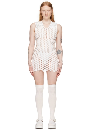 Sinéad O’Dwyer White Squiggle Minidress
