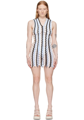 Sinéad O’Dwyer Blue Squiggle Minidress