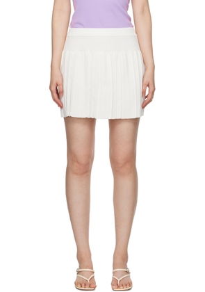 Cordera White Pleated Miniskirt