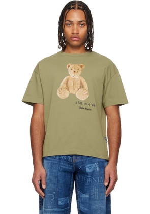 Palm Angels Khaki 'Bear In Mind' Regular T-shirt