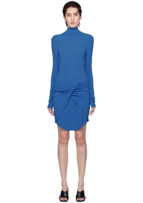 Off-White Blue Twist Minidress