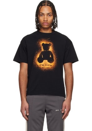 Palm Angels Black Spray Bear Regular T-shirt