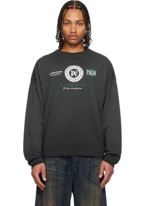 Palm Angels Black Dollar Graphic Long Sleeve T-shirt