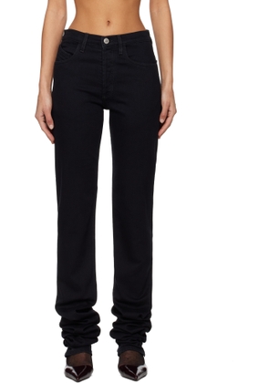 The Attico Black Washed Stretch Jeans
