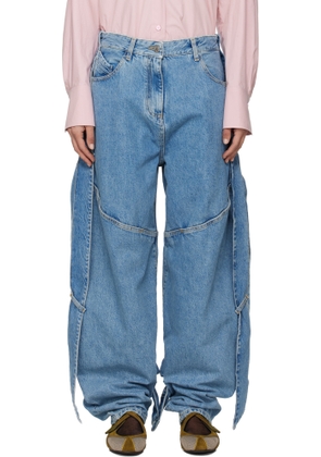 The Attico Blue Long Jeans