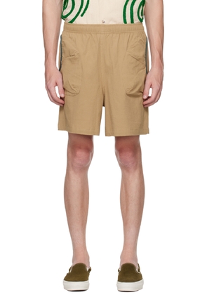Brain Dead Beige 3D Pocket Mountain Shorts