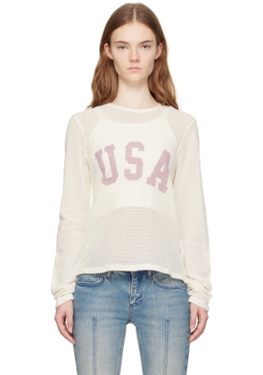 GUESS USA White Front Lettering T-shirt