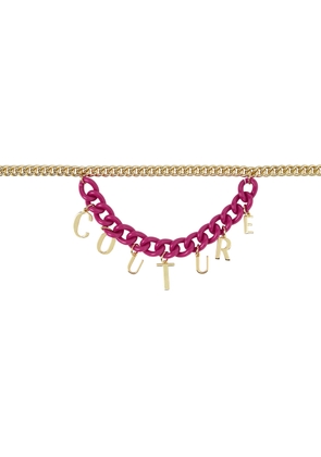 Versace Jeans Couture Pink & Gold Charms Chain Belt